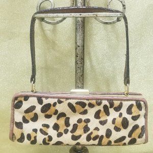 LEATHER LEOPARD PRINT MINI BAG GREAT AMERICAN LEATHERWORKS